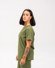 Olivia Scrub Top - Mossy Green