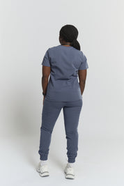 Olivia Scrub Top - Stormy Grey