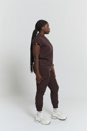 Ophelia Cap Sleeve Scrub Top - Espresso