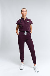 Tunique médicale Ophelia à manches courtes - Violet royal