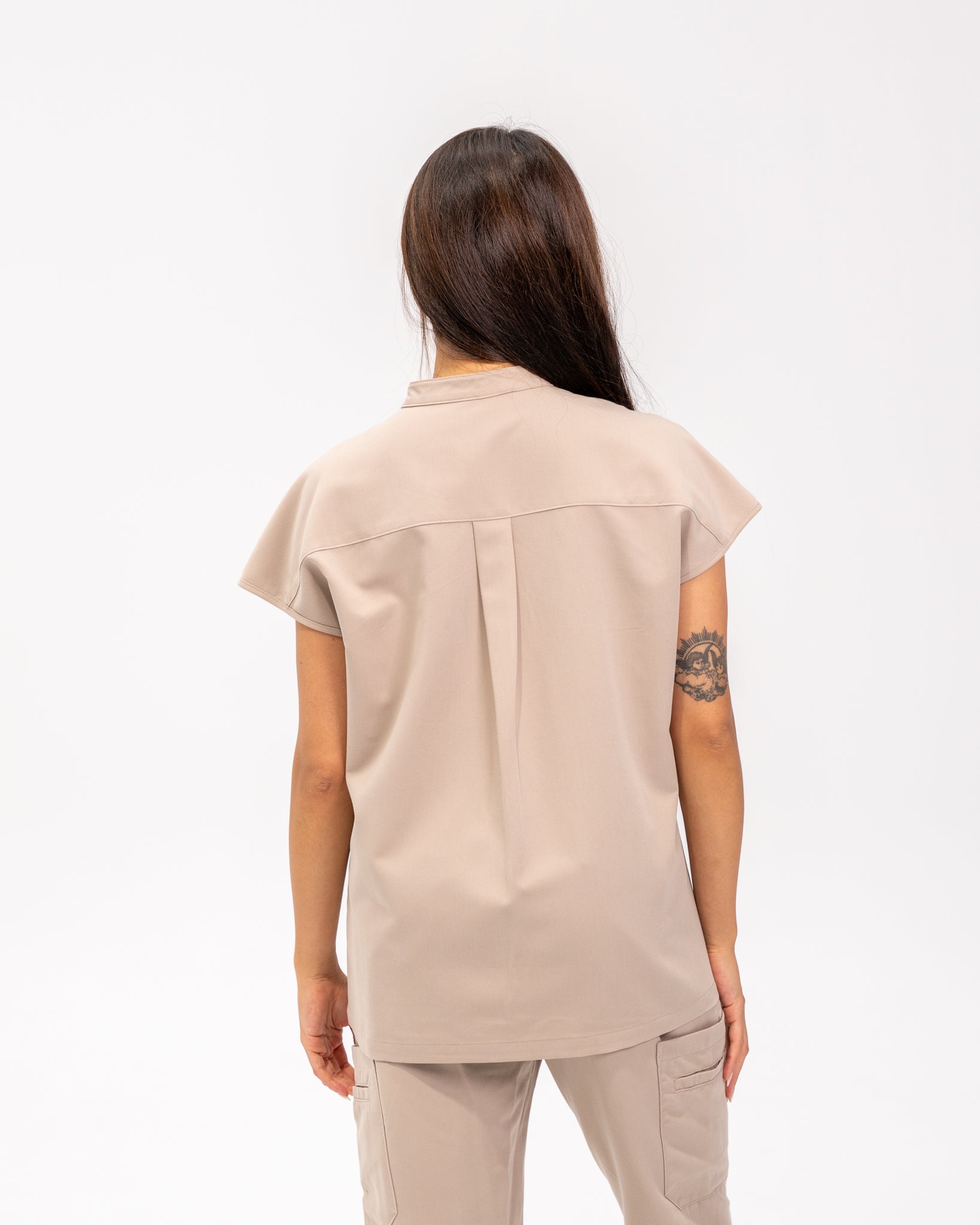 Blouse à manches courtes Ophelia - Sable