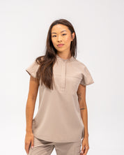Blouse à manches courtes Ophelia - Sable