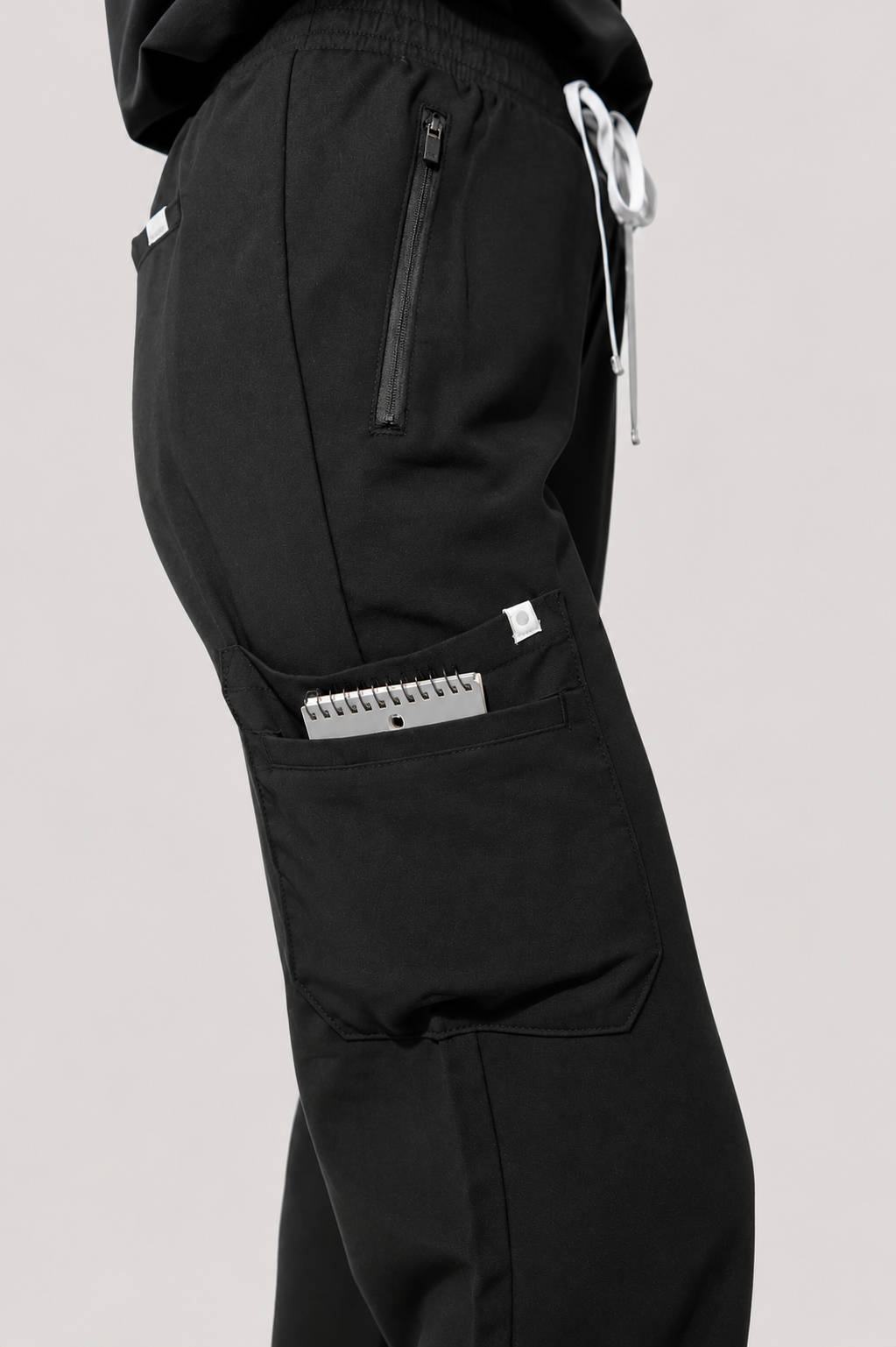 Quinn Wide Leg Scrub Pants - Black