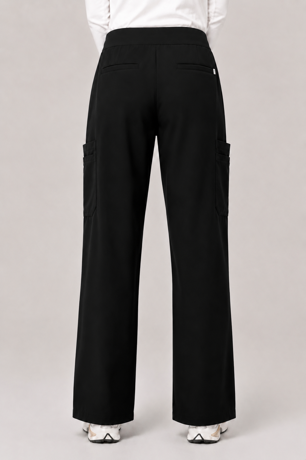 Quinn Wide Leg Scrub Pants - Black