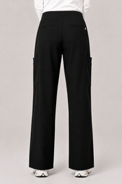Quinn Wide Leg Scrub Pants - Black