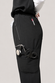 Quinn Wide Leg Scrub Pants - Black