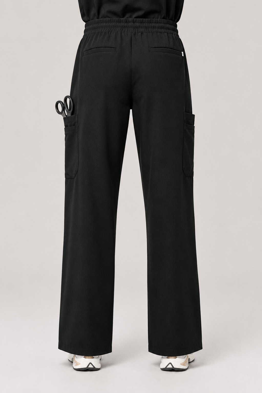Quinn Wide Leg Scrub Pants - Black