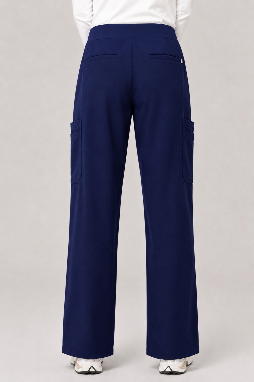 Quinn Wide Leg Scrub Pants - Navy