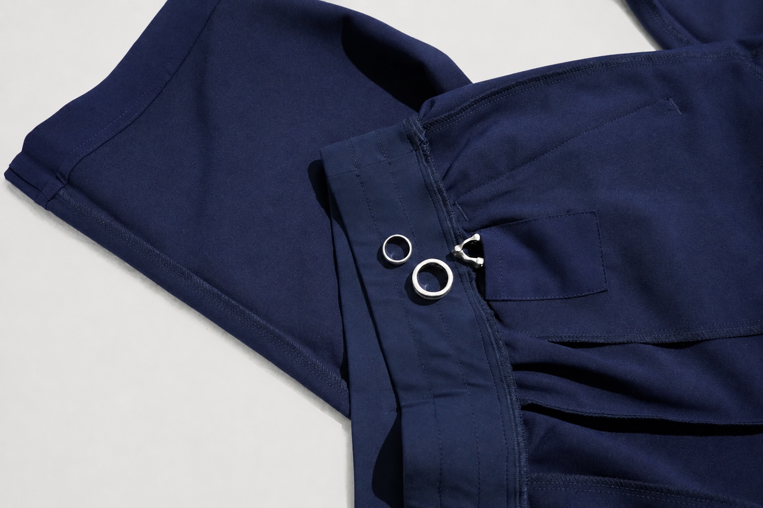 Quinn Wide Leg Scrub Pants - Navy