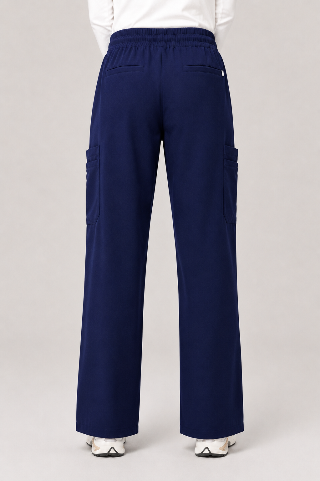 Quinn Wide Leg Scrub Pants - Navy