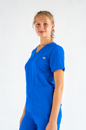 Victoria Scrub Top - Royal Blue