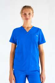 Victoria Scrub Top - Royal Blue