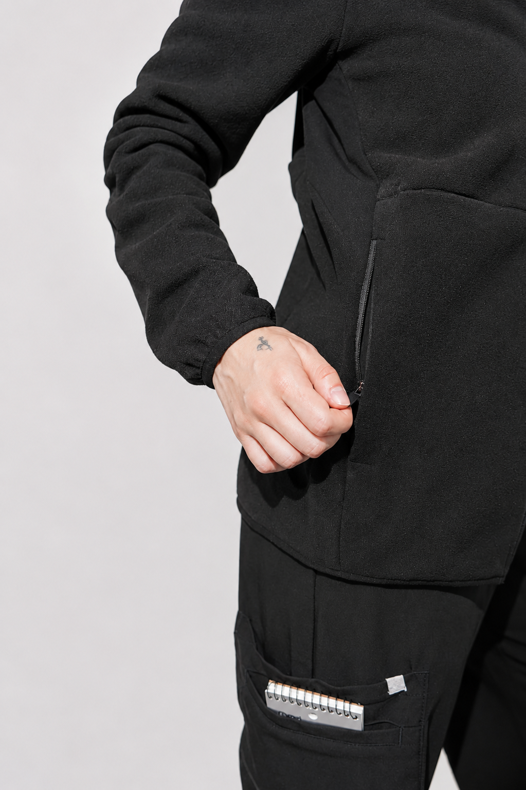 Sarah Polar Fleece Jacket- Black