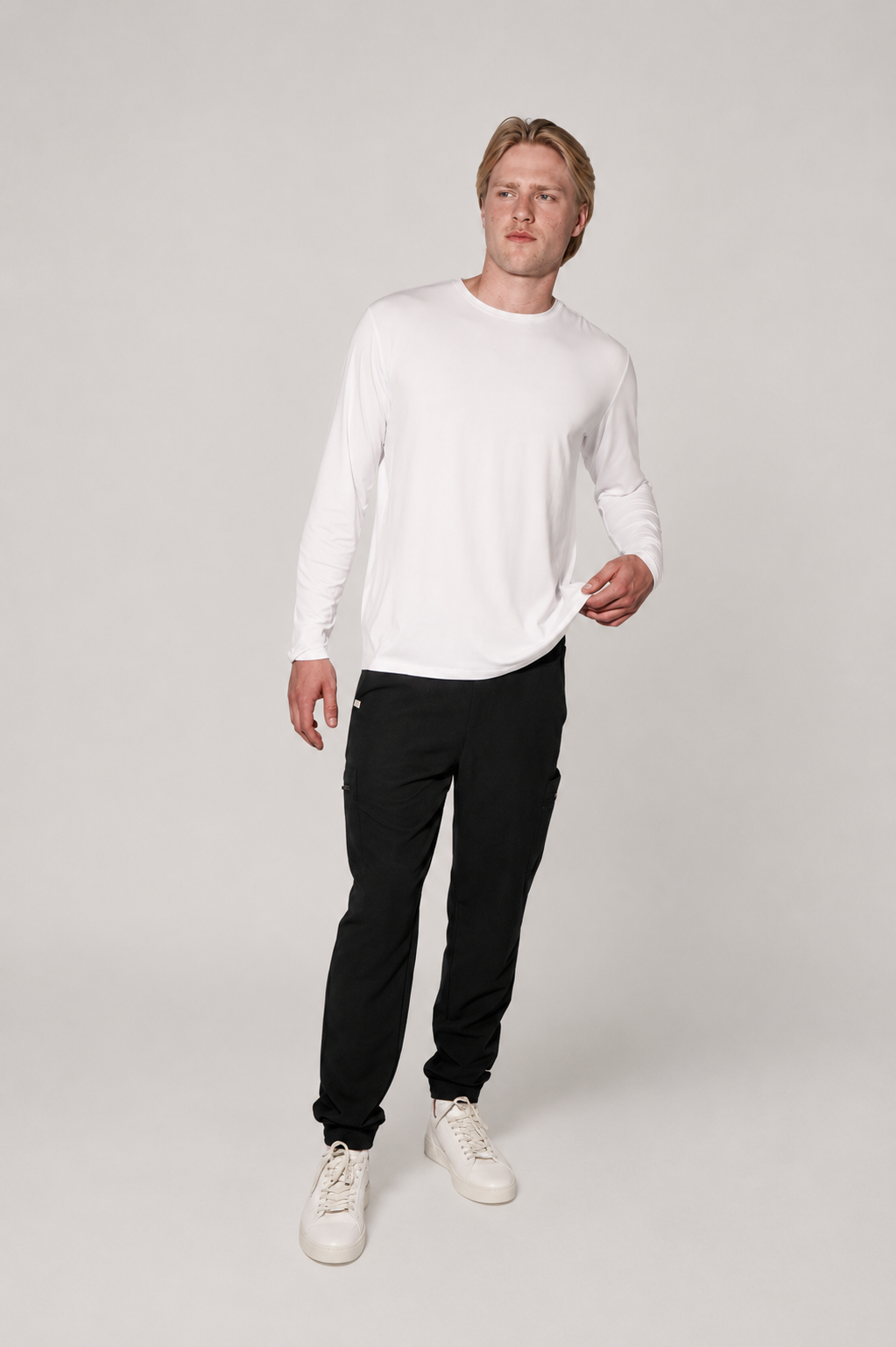 Sous-blouse à manches longues Sam - Blanc