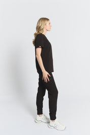 Victoria Scrub Top - Black
