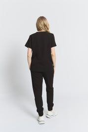 Victoria Scrub Top - Black