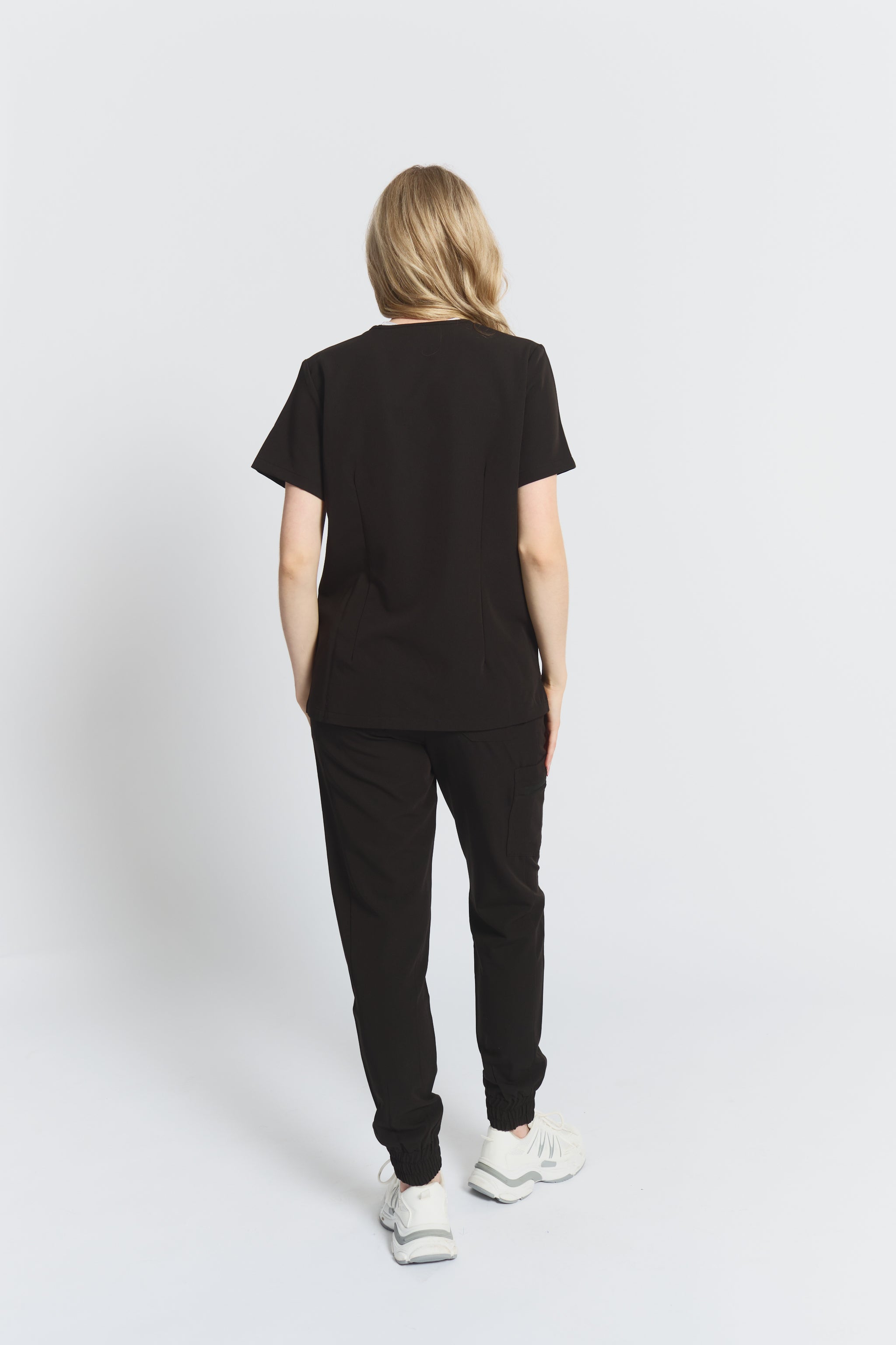 Victoria Scrub Top - Black