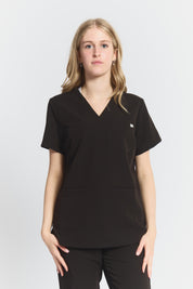 Victoria Scrub Top - Black