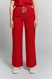 ACE Wide Leg Scrub Pants - Ruby Red