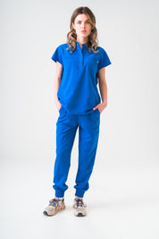 Ophelia Cap Sleeve Scrub Top - Royal Blue